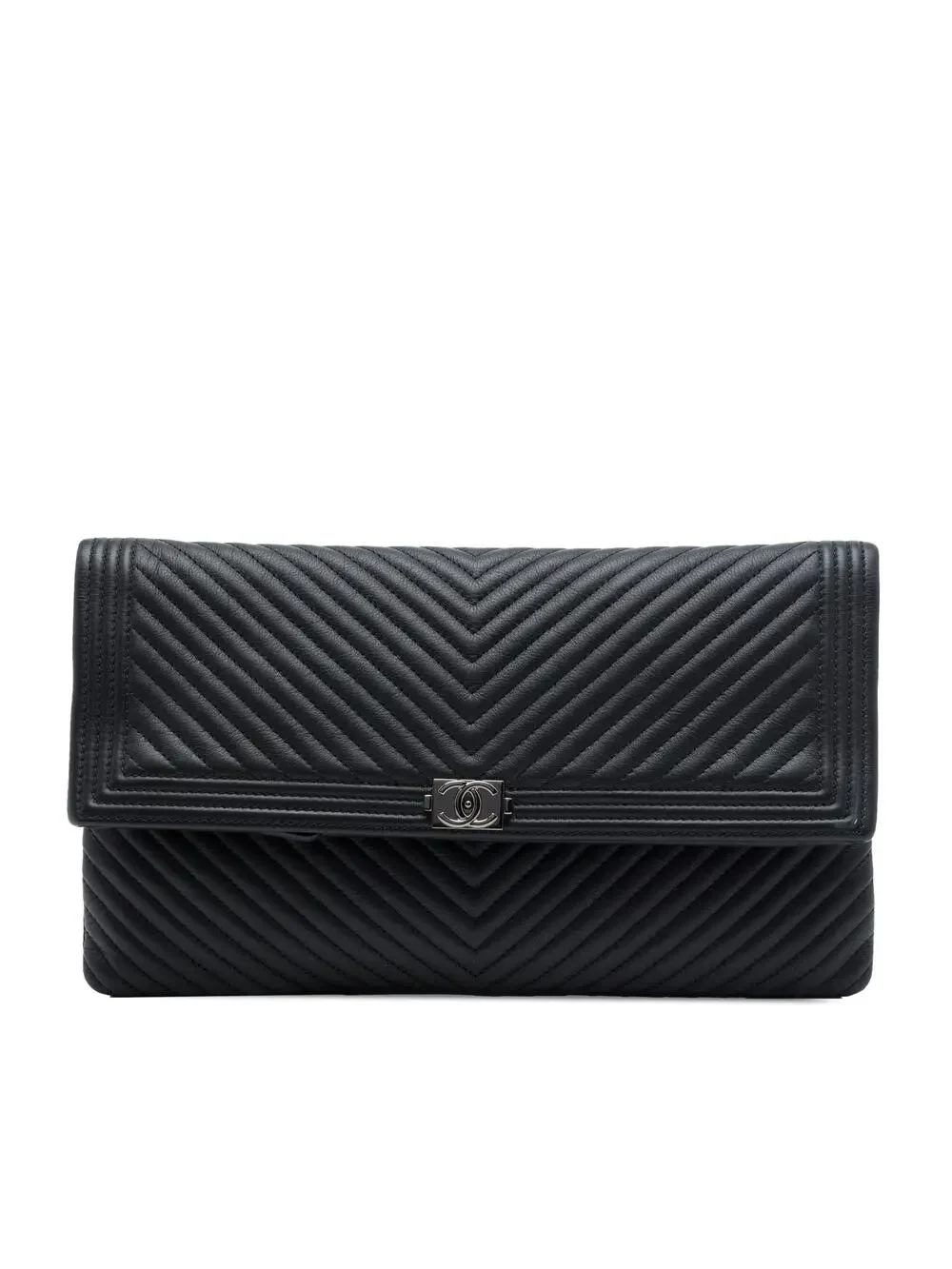 Chanel Chevron Calfskin Cc Beauty Boy #300585C14B